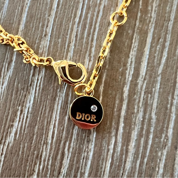 Dior Petit CD Crystal Star Charm Double Chain Bracelet - Picture 7 of 16